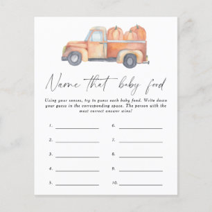 Noem dat baby food douche spel - Truck Pumpkin