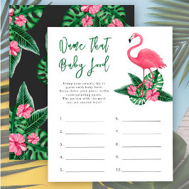 Noem dat baby food - flamingo baby shower spel