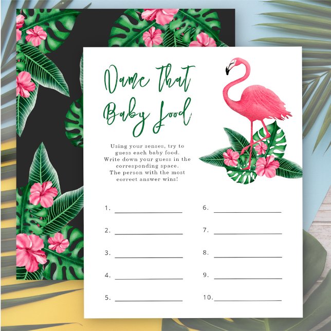 Noem dat baby food - flamingo baby shower spel (Creator heeft geüpload)