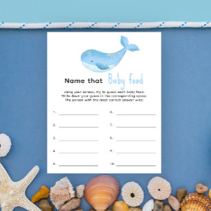 Noem dat baby food - walvis baby shower spel