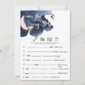Noem dat baby lied Rustic blue baby shower gam Kaart (Voorkant)