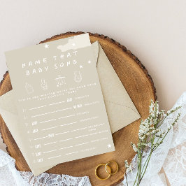 Noem dat baby nummer Rustic minimal baby shower sp Kaart