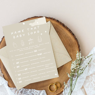 Noem dat baby nummer Rustic minimal baby shower sp Kaart