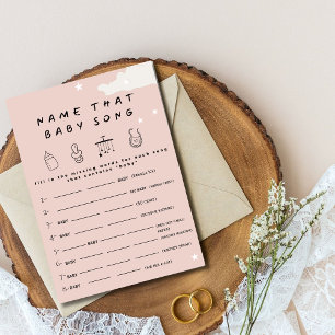 Noem dat baby nummer Rustic minimal baby shower sp Kaart