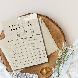 Noem dat baby nummer Rustic minimal baby shower sp Kaart