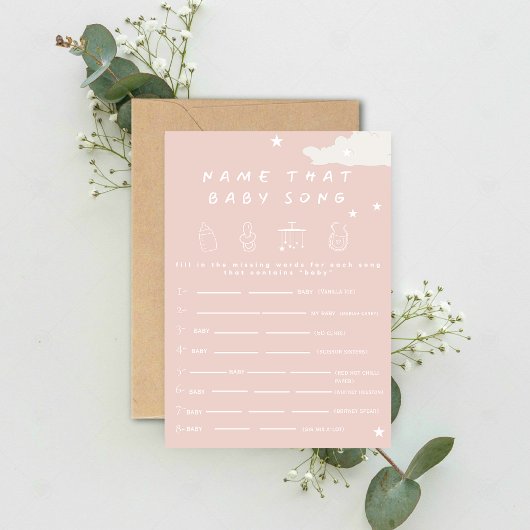 Noem dat baby nummer Rustic minimal baby shower sp Kaart