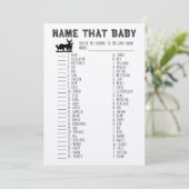 Noem dat Baby shower spel, baby dieren matching Kaart (Staand voorkant)