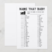 Noem dat Baby shower spel, baby dieren matching Kaart (Voorkant / Achterkant)