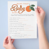 Noem dat Baby Song spel - Meisje Baby shower Print Flyer (Hand)