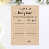 Noem dat babylied Baby Shower Spelkaart Kaart
