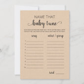 Noem dat babylied Baby Shower Spelkaart Kaart (Voorkant)