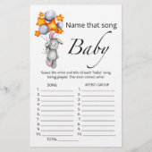 Noem dat liedje baby bunny baby shower game (Voorkant)