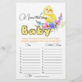 Noem dat liedje baby shower game