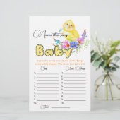 Noem dat liedje baby shower game (Staand voorkant)