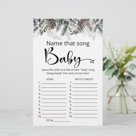 Noem dat liedje baby shower game (Staand voorkant)