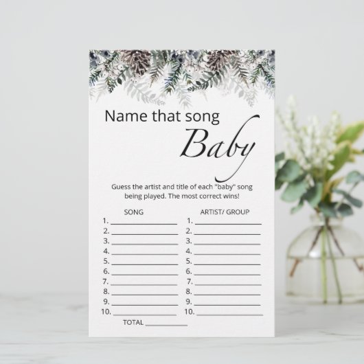 Noem dat liedje baby shower game (Staand voorkant)