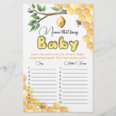Noem dat liedje baby shower game (Voorkant)