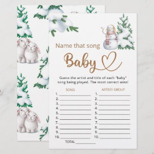 Noem dat liedje baby shower game