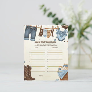 Noem dat liedje baby shower game