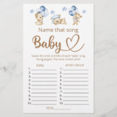 Noem dat liedje jongen baby shower spel (Voorkant)