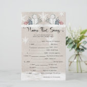 Noem dat nummer Snowman Baby shower (Staand voorkant)