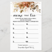 Noem dat Tea Autumn Eucalyptus Douche Game Kaart (Voorkant)