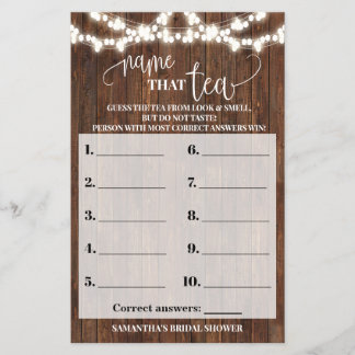 Noem dat Tea Western Vrijgezellenfeest Game Kaart