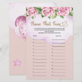Noem dat Teddy Bear Meisje Baby shower (Voorkant / Achterkant)