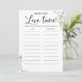 Noem dat Tune Wildflower Vrijgezellenfeest spel Kaart (Staand voorkant)