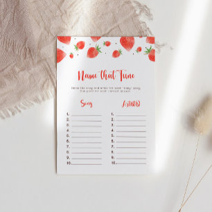 Noem dat tunespel, Berry Sweet Baby shower spel Kaart