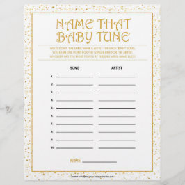 Noem de Baby Tune [Golden Sparkles] Briefhoofd