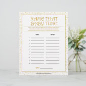 Noem de Baby Tune [Golden Sparkles] Briefhoofd (Staand voorkant)