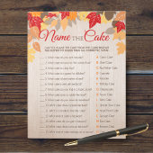 Noem de Cake Herfst Shower Party Game Pack Notitieblok