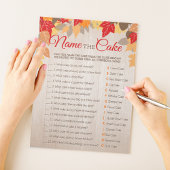 Noem de Cake Herfst Shower Party Game Pack Notitieblok