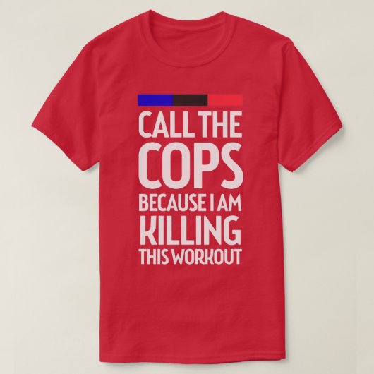 Noem de Cops omdat ik dit uitwerkings fu vermoord T-shirt (Design voorkant)