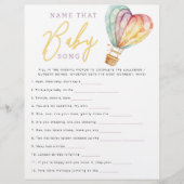 Noem die Baby Song Shower Game Sheet Flyer (Voorkant)
