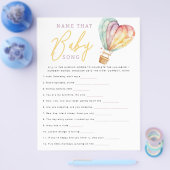 Noem die Baby Song Shower Game Sheet Flyer (Enkel)