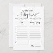 Noem die baby tune Baby shower Game Kaart (Voorkant)