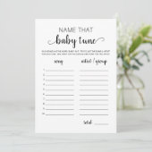 Noem die baby tune Baby shower Game Kaart (Staand voorkant)