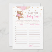 Noem die Baby Tune Baby shower Teddy Bear Kaart (Voorkant)