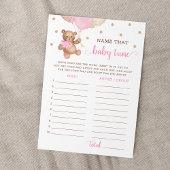 Noem die Baby Tune Baby shower Teddy Bear Kaart