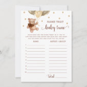 Noem die Baby Tune Baby shower Teddy Bear Kaart (Voorkant)