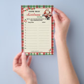 Noem die Christmas Tune Plaid Game Kaart (Hand)