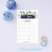 Noem die Specerij Pampasgras Bruidsfeest Spelkaart Flyer (Enkel)