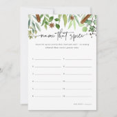 Noem die Spice Vrijgezellenfeest Game Kaart (Voorkant)