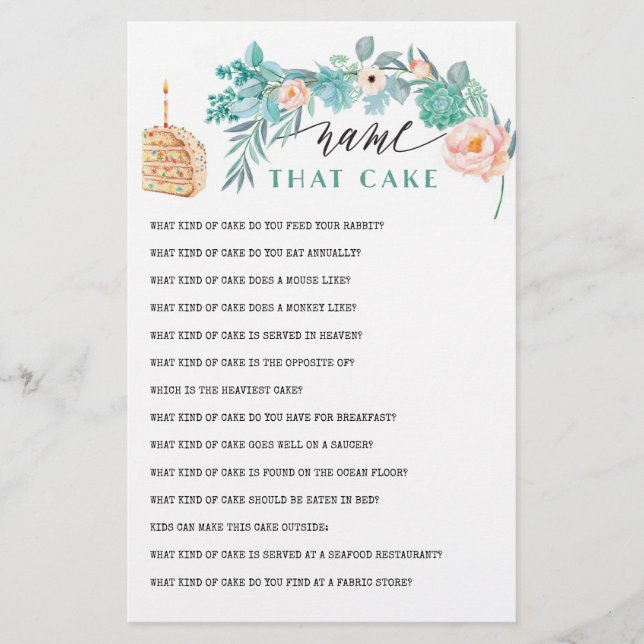 Noem die Taart Bruidsfeest Spel (Voorkant)