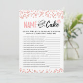 Noem die taart met Antwoorden spel Kaart (Staand voorkant)