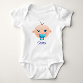 "Noem dit!" Baby Face Blue - Baby Bodysuit