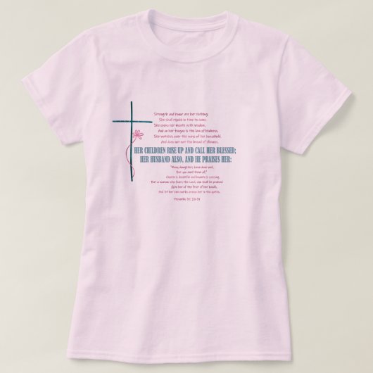 NOEM HAAR GEZEGENDE Moeder Vrouw Spreuken 31 Schri T-shirt (Design voorkant)