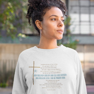 NOEM HAAR GEZEGENDE Moeder Vrouw Spreuken 31 Schri Trui